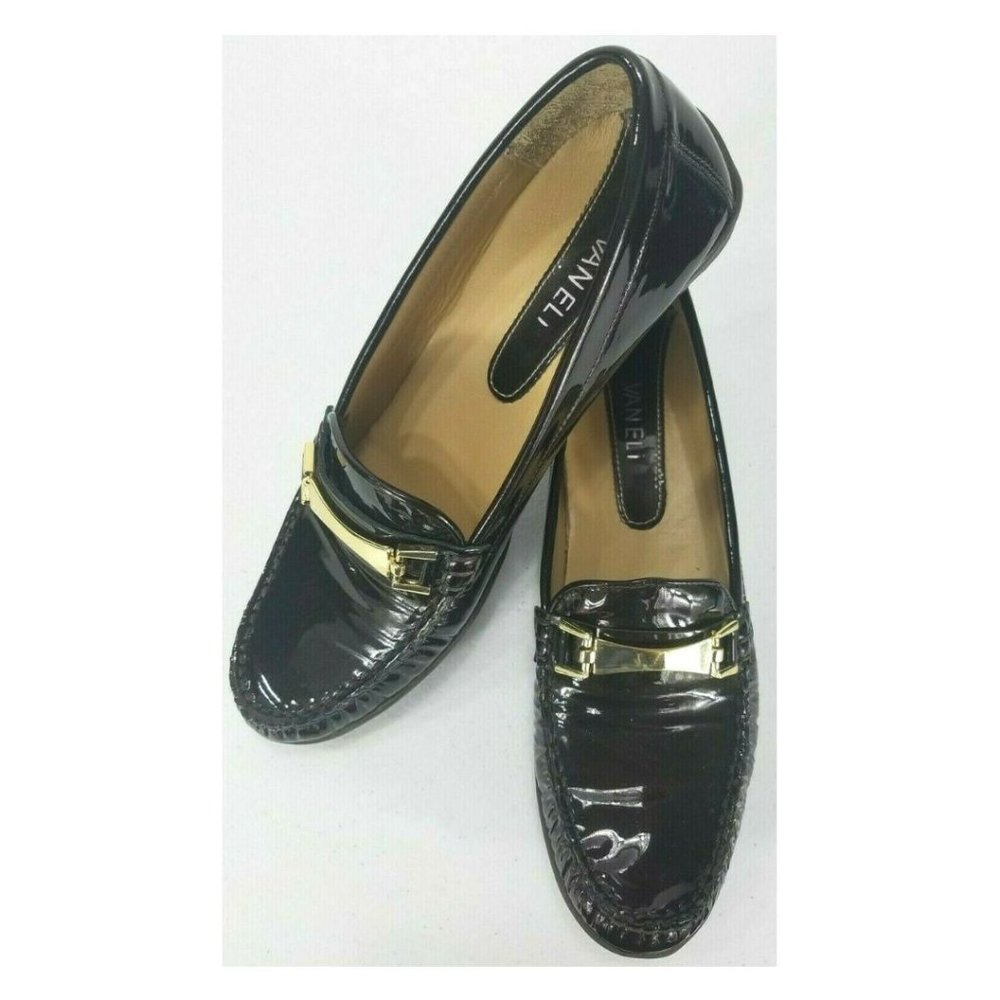 Vaneli Womens 8.5 A Shoes Brown Patent Leather EUC